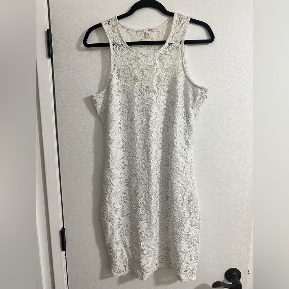 BONGO White Lace Mini Dress